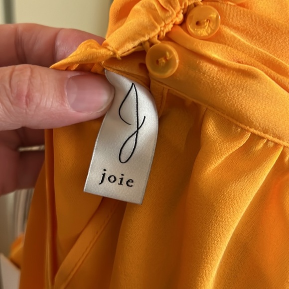 1 hour sale. JOIE, orange halter top, regal looking, large - Picture 9 of 9